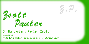 zsolt pauler business card